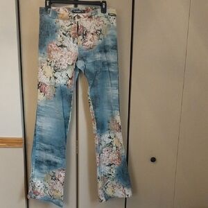 Tark'1 Paris Floral Print Jeans. Size. T3
